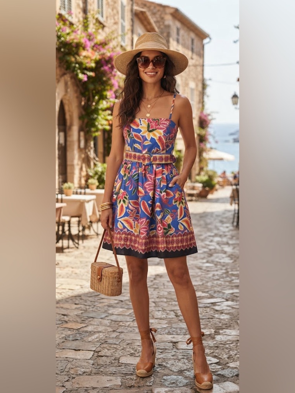 Joie Floral Multicolor Cotton Summer Dress Medium New with Tags